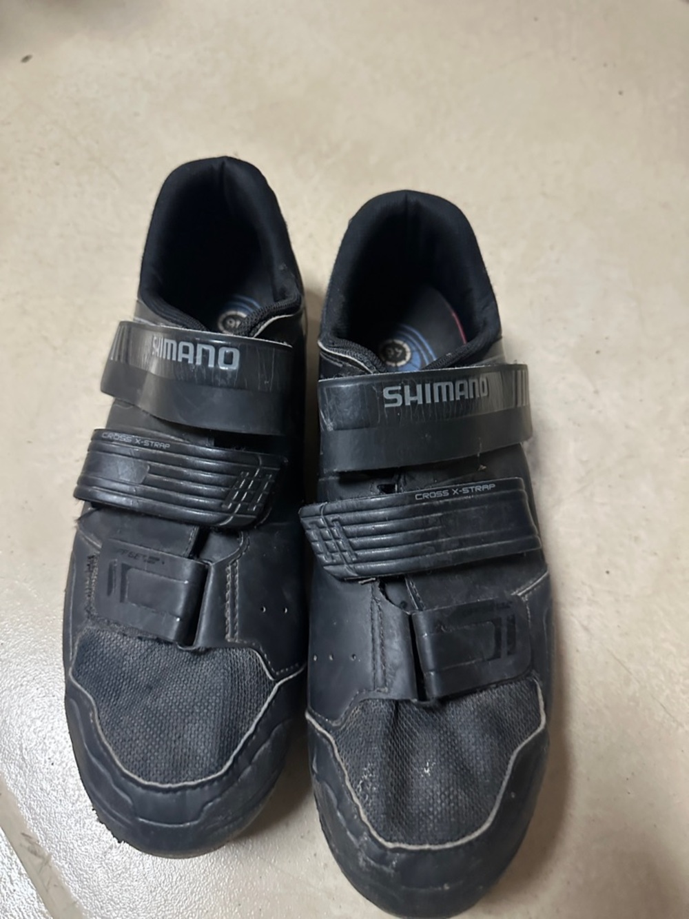 Shimano Black Road Cycling Shoes with Dual Cross Straps